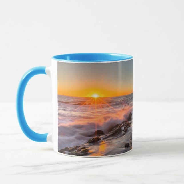 Sonnenuntergang am Victoria Beach Tasse (Links)