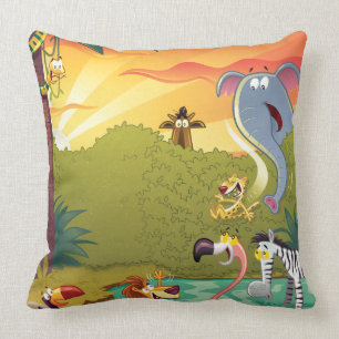 Sonnenuntergang am Wasser-Loch Kissen