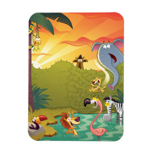 Sonnenuntergang am Wasser-Loch Magnet