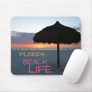 Sonnenuntergang am weißen Sandstrand von Florida Mousepad