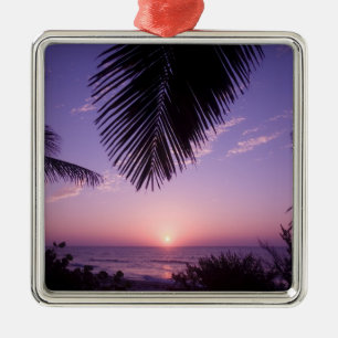Sonnenuntergang am West End, Cayman Brac, Cayman I Silbernes Ornament