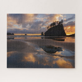 Sonnenuntergang am zweiten Strand im Olympischen N Puzzle