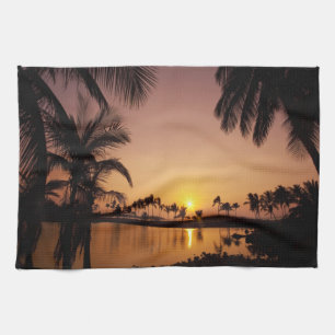 Sonnenuntergang an der Anaeho'omalu-Bucht, Big Isl Geschirrtuch