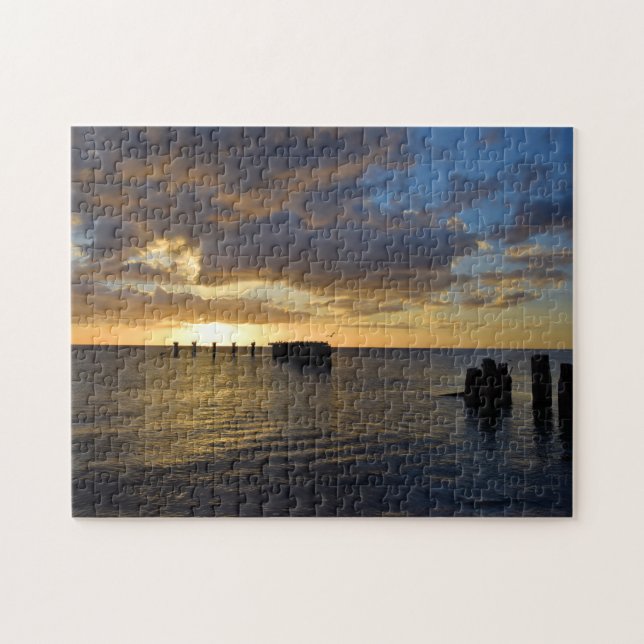 Sonnenuntergang an der Golfküste - 11x14 - 252 Stk Puzzle (Horizontal)