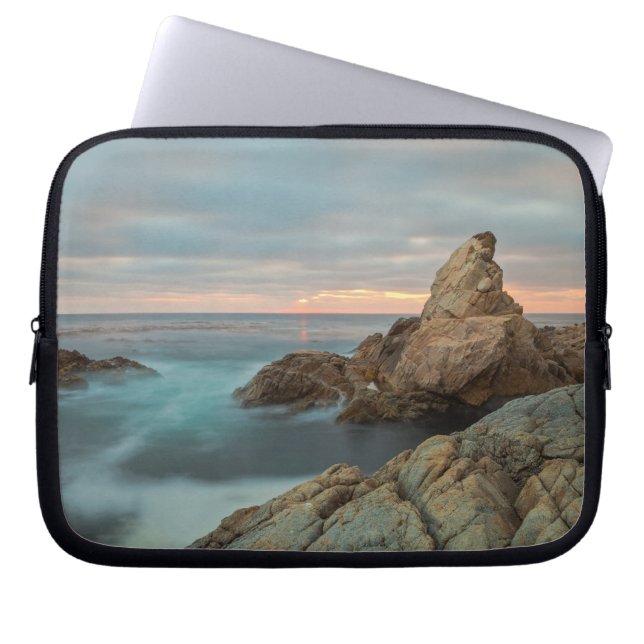 Sonnenuntergang an der Küste Laptopschutzhülle (Vorderseite)