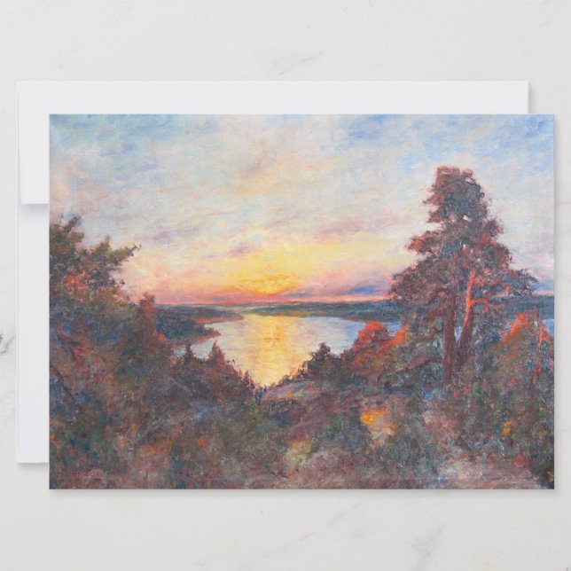 Sonnenuntergang an der Küste (von Kimon Loghi) Karte (Vorderseite)