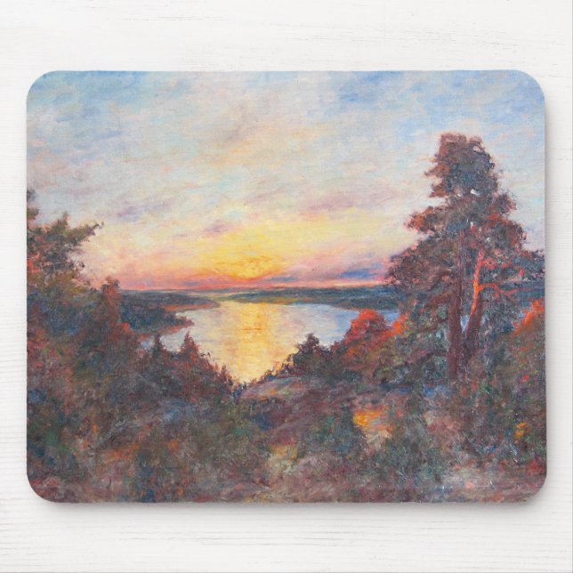 Sonnenuntergang an der Küste (von Kimon Loghi) Mousepad (Vorne)