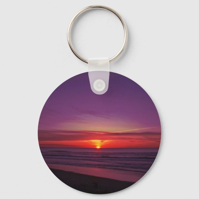Sonnenuntergang an der Küste von Oregon Schlüsselanhänger (Vorderseite)