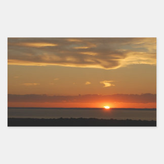 Sonnenuntergang an der Ostküste Rechteckiger Aufkleber