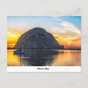 Sonnenuntergang an der Postkarte der Bucht