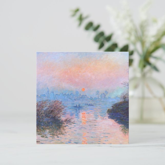 Sonnenuntergang an der Seine-Claude Monet (Stehend Vorderseite)