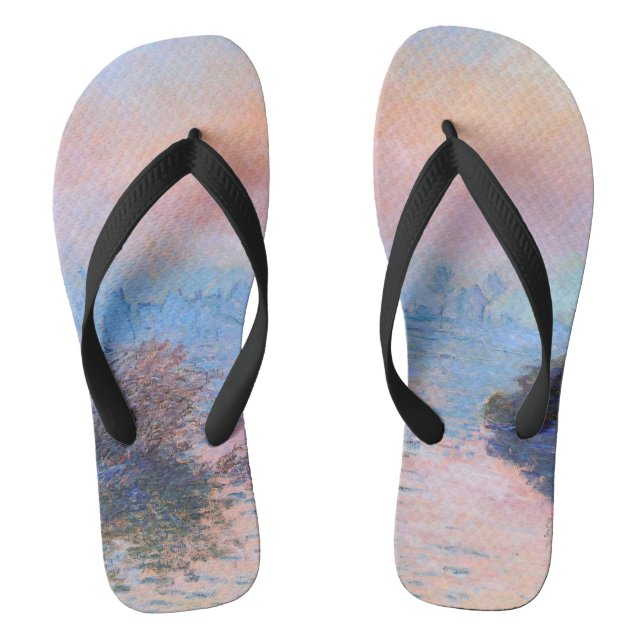 Sonnenuntergang an der Seine-Claude Monet Flip Flops (Fußbett)