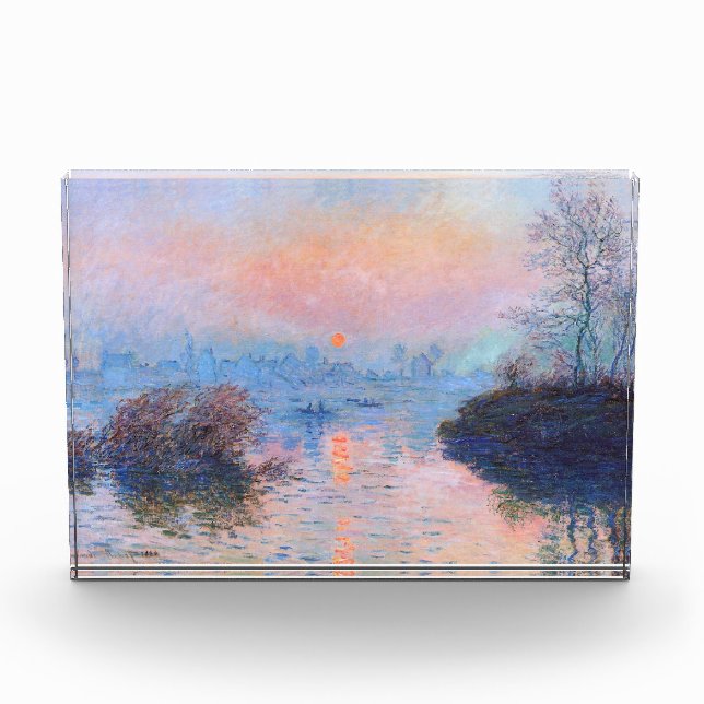 Sonnenuntergang an der Seine-Claude Monet Fotoblock (Vorderseite)