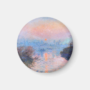 Sonnenuntergang an der Seine-Claude Monet Magnet