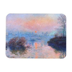 Sonnenuntergang an der Seine-Claude Monet Magnet