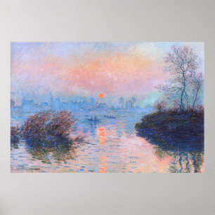 Sonnenuntergang an der Seine-Claude Monet Poster