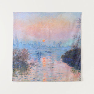 Sonnenuntergang an der Seine-Claude Monet Wandteppich
