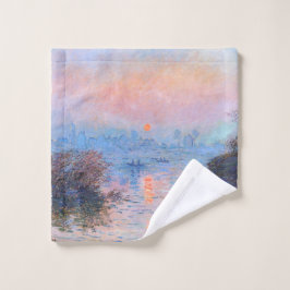 Sonnenuntergang an der Seine-Claude Monet Waschlappen