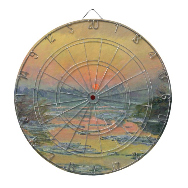 Sonnenuntergang an der Seine im Winter (Claude Mon Dartscheibe (vorne)