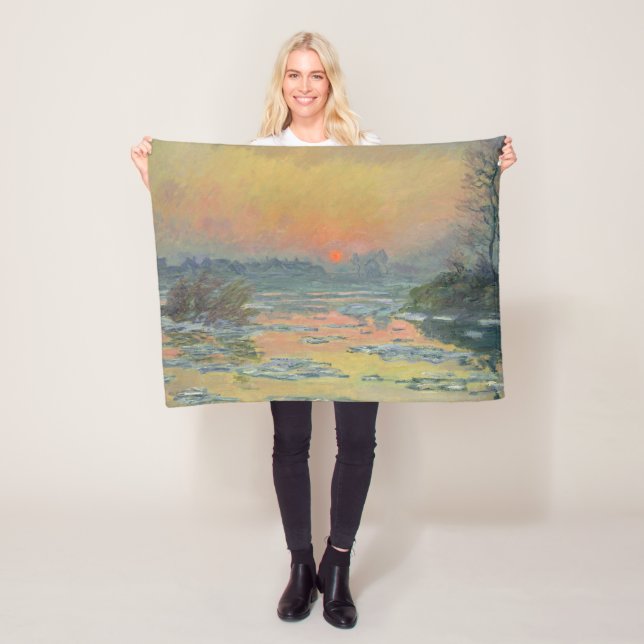 Sonnenuntergang an der Seine im Winter (Claude Mon Fleecedecke (Beispiel)