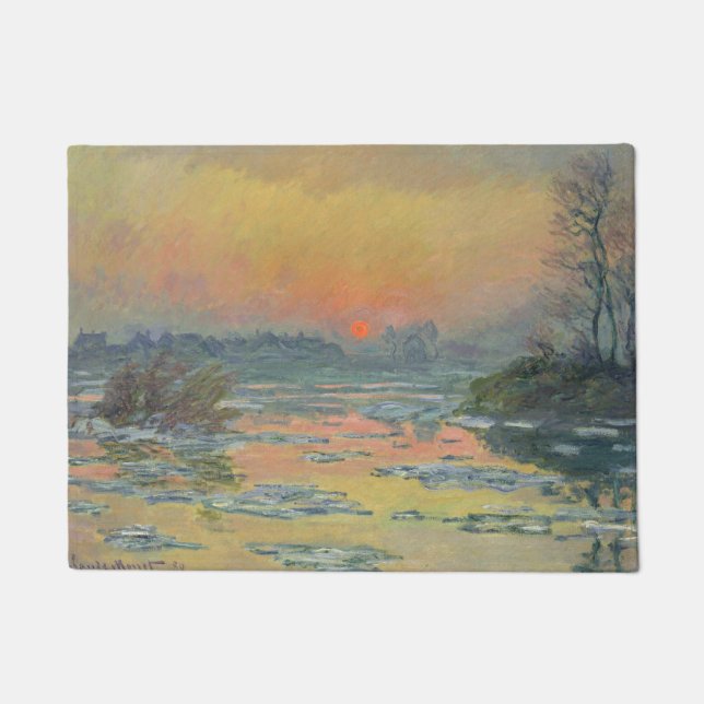 Sonnenuntergang an der Seine im Winter (Claude Mon Fußmatte (Vorderseite)
