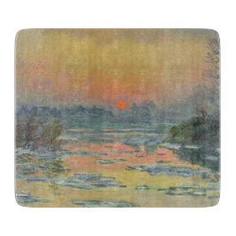 Sonnenuntergang an der Seine im Winter (Claude Mon Schneidebrett