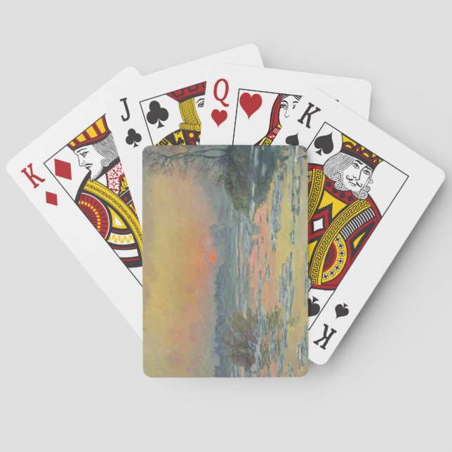 Sonnenuntergang an der Seine im Winter (Claude Mon Spielkarten (Rückseite)