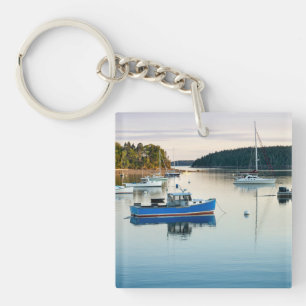 Sonnenuntergang an einer Maine-Bucht Schlüsselanhänger