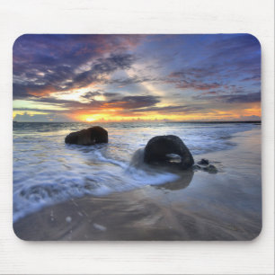 Sonnenuntergang an Kedonganan Strand Mousepad