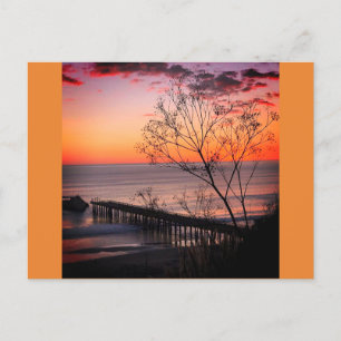 Sonnenuntergang an Seacliff Postkarte