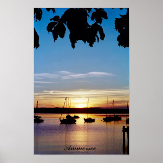 Sonnenuntergang auf Ammersee Poster