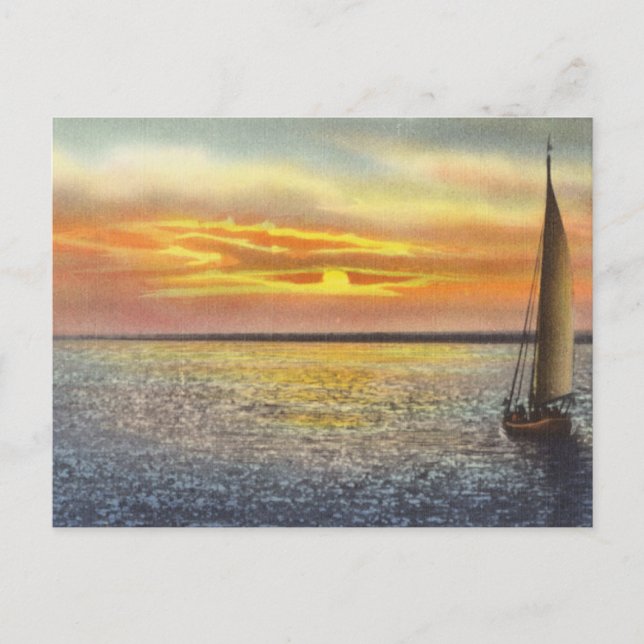Sonnenuntergang auf Cape Cod Postkarte (Vorderseite)