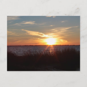 Sonnenuntergang auf Chincoteague Island. Postkarte