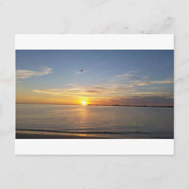 Sonnenuntergang auf Danksagung Feiertagspostkarte (Vorderseite)