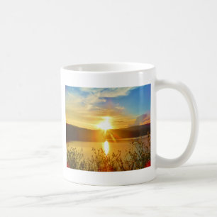 Sonnenuntergang auf dem Bergsee Arrowhead Kaffeetasse
