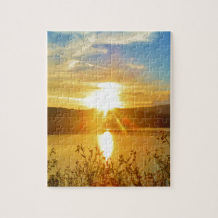 Sonnenuntergang auf dem Bergsee Arrowhead Puzzle