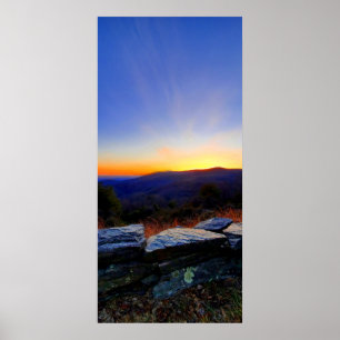 Sonnenuntergang auf dem Blue Ridge Parkway Poster