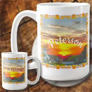 Sonnenuntergang auf dem Dach 2295 Kaffeetasse