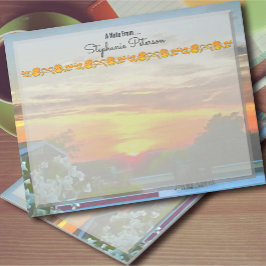 Sonnenuntergang auf dem Dach 2295 Notizblock