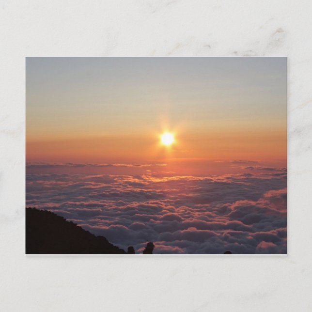 Sonnenuntergang auf dem Fuji Postkarte (Vorderseite)