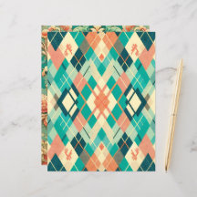 Sonnenuntergang auf dem Gemusterten Scrapbook