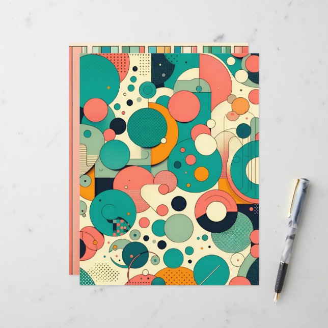 Sonnenuntergang auf dem Gemusterten Scrapbook (Vorderseite/Rückseite Beispiel)