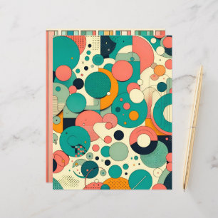 Sonnenuntergang auf dem Gemusterten Scrapbook