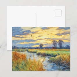 Sonnenuntergang auf dem Havel Postkarte