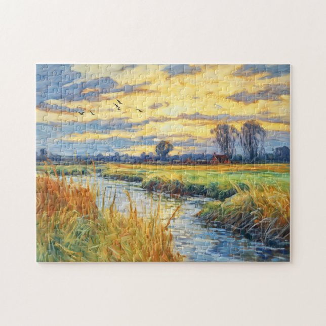 Sonnenuntergang auf dem Havel Puzzle (Horizontal)