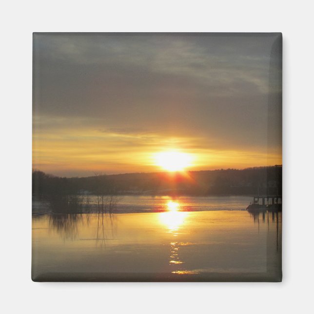 Sonnenuntergang auf dem Hudson Magnet (Vorne)