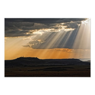 Sonnenuntergang auf dem Masai Mara. Fotodruck