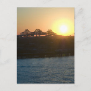 Sonnenuntergang auf dem Mississippi Postkarte