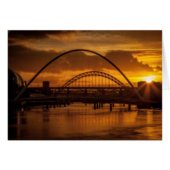 Sonnenuntergang auf dem Tyne (Vorderseite (Horizontal))