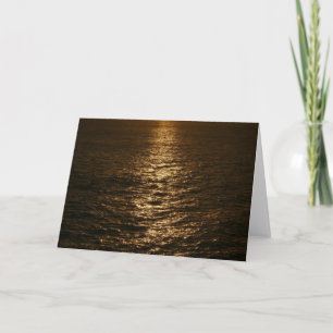 Sonnenuntergang auf dem Wasser Abstrakte Meeresfot Karte